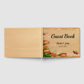Rustic Wood Floral Butterfly Wedding Guestbook Gastenboek (Volledig)