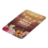 Rustic Wood Floral Chic String Lights Makeup Salon Magneet (Linkerzijde)