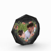 Rustic Wood Floral Heart Foto (Links)