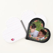 Rustic Wood Floral Heart Foto's & Initialen Notitieboek (Binnen)