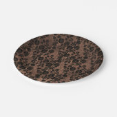 Rustic Wood & Floral Lace Lingerie Shower Papieren Bordje (Gekanteld)