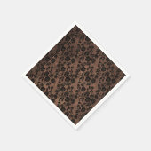 Rustic Wood & Floral Lace Lingerie Shower Servet (Hoek)