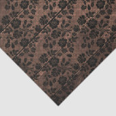Rustic Wood & Floral Lace Lingerie Shower Tissuepapier (Detail)