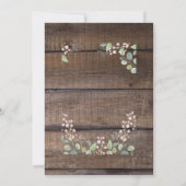 Rustic Wood Floral Laundry Het is een Jongen Baby  Kaart (Achterkant)