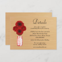 Rustic Wood Floral Mason Jar Wedding Details