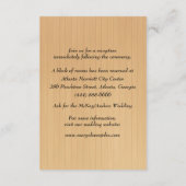 Rustic Wood Floral Mason Jar Wedding Details Informatiekaartje (Achterkant)