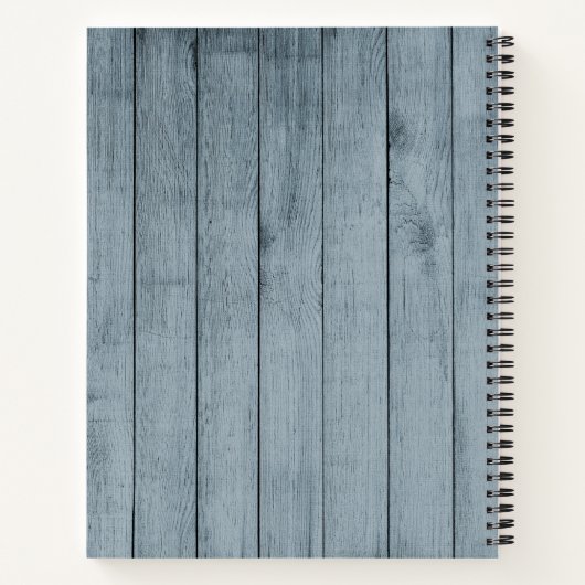 Rustic Wood Floral | Recept-boek voor Chef-monogra Notitieboek (Achterkant)