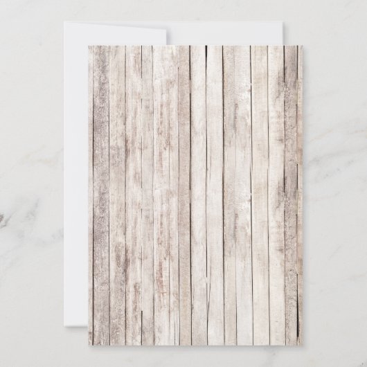 Rustic Wood Floral Roos Country Wedding Shower Kaart (Achterkant)