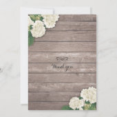 Rustic Wood Floral String Light Wedding Invitation Kaart (Achterkant)