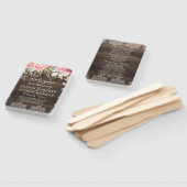 Rustic Wood Floral String light Wedding Programme Handwaaier (Niet-gemonteerd)