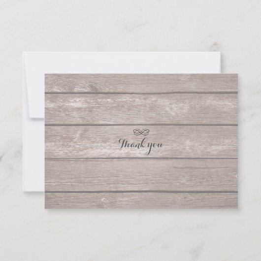 Rustic Wood Floral String Light Wedding RSVP Antwo (Achterkant)