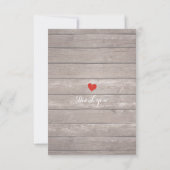 Rustic Wood Floral String Light Wedding RSVP Antwo Kaartje (Achterkant)