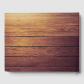 Rustic Wood Floral String Lights Wedding Guestbook Gastenboek (Achterkant)