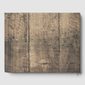 Rustic Wood Floral String Lights Wedding Guestbook Gastenboek (Achterkant)