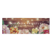 Rustic Wood Floral String Lights Wedding Planner Naambadge (Voorkant)