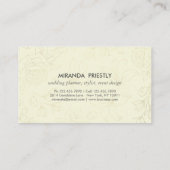 Rustic Wood Floral String Lights Wedding Planner Visitekaartje (Achterkant)