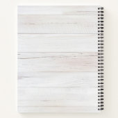 Rustic Wood Floral Watercolor Monogram Notitieboek (Achterkant)