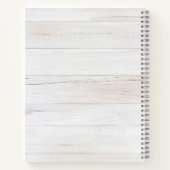 Rustic Wood Floral Watercolor Monogram Notitieboek (Achterkant)