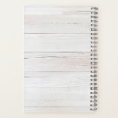 Rustic Wood Floral Watercolor Monogram Notitieboek (Achterkant)