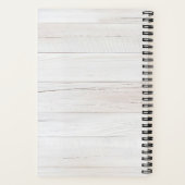 Rustic Wood Floral Watercolor Monogram Notitieboek (Achterkant)