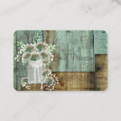 Rustic Wood & Floral Wedding Planner Visitekaartje (Achterkant)