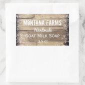 Rustic Wood Flourish Product Label Sticker (Tas)