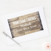 Rustic Wood Flourish Product Label Sticker (Envelop)