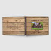 Rustic Wood Forest Trees Foto gepersonaliseerd Gastenboek (Volledig)