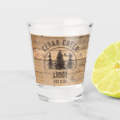 Rustic Wood Forest Trees Personalized Shot Glas (Voorkant)