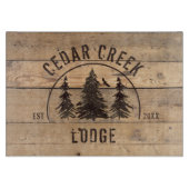 Rustic Wood Forest Trees Personalized Snijplank (Voorkant)