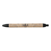 Rustic Wood Forest Trees Vacation Rental Zwarte Inkt Pen (Voorkant)