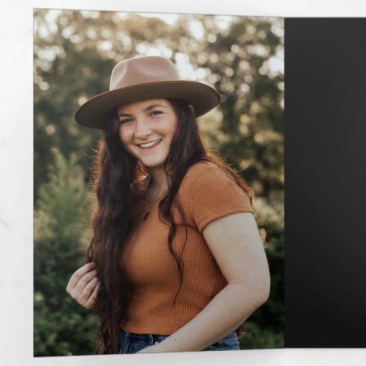 Rustic Wood Foto Afstuderen Aankondiging (Binnenzijde eerst)