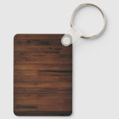 Rustic Wood Foto Collage Pet Memorial Sleutelhanger (Achterkant)