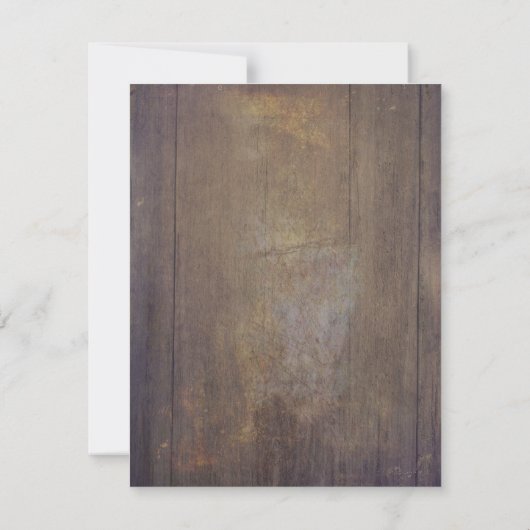 Rustic Wood Foto overlay Weddenschap Hartelijk dan Bedankkaart (Achterkant)