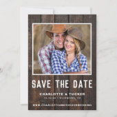 Rustic Wood Foto slaat de datum op (Voorkant)