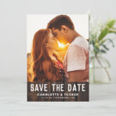 Rustic Wood Foto slaat de datum op (Staand voorkant)