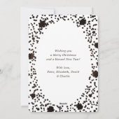 Rustic Wood Foto Sneeuwvlok Feestdagenkaart (Achterkant)