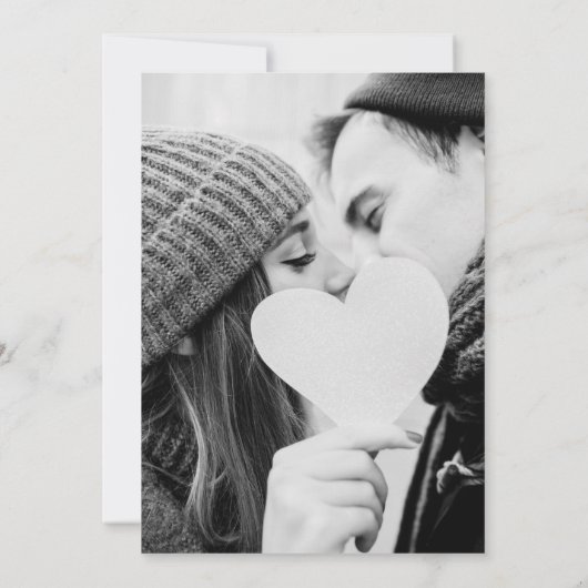 Rustic Wood Foto verandert de datum waarop Greener Save The Date (Achterkant)