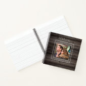 Rustic Wood Fotonaam Land Notitieboek (Binnen)