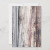 Rustic Wood Foto's Uitnodiging tot leven (Achterkant)