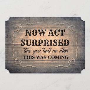 Rustic Wood Fun Bridesmaid Kaart