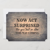 Rustic Wood Fun Bruidsmeisje / Maid of Honor Kaart (Voorkant)