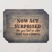 Rustic Wood Fun Bruidsmeisje / Maid of Honor Kaart (Voorkant / Achterkant)