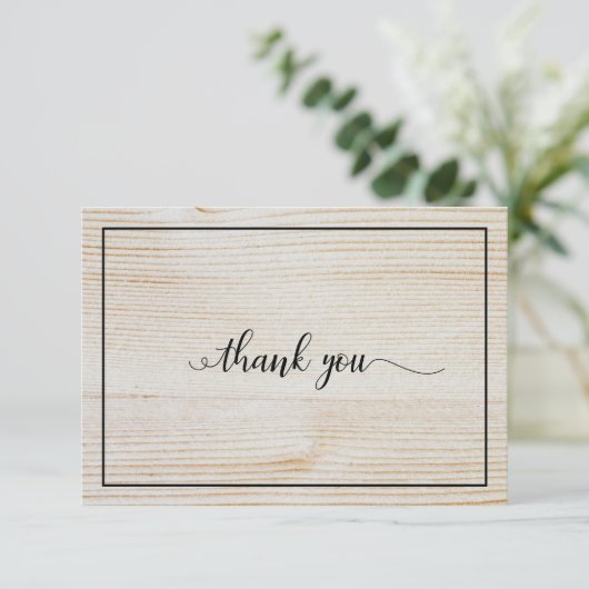 Rustic Wood Funeral Bedankt (Staand voorkant)