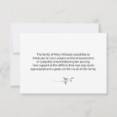 Rustic Wood Funeral Bedankt (Achterkant)