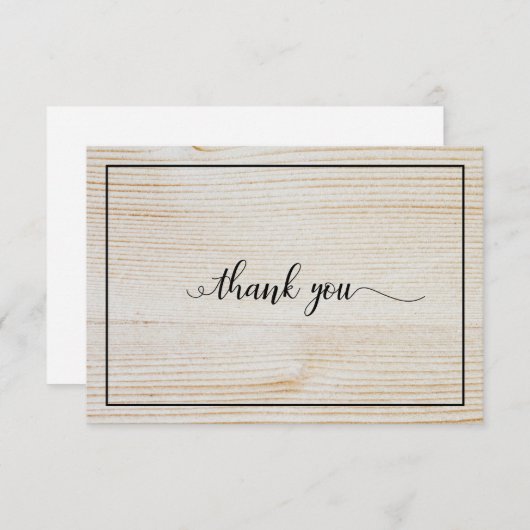 Rustic Wood Funeral Bedankt (Voorkant / Achterkant)