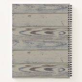 Rustic Wood Galloping Horse Silhouette Notitieboek (Achterkant)