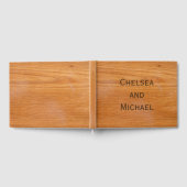 Rustic Wood Gastboek met namen Bruid Groom Gastenboek (Volledig)