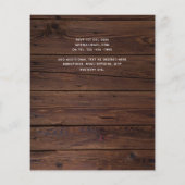 Rustic Wood gegraveerd Heart PHOTO COLLAGE Invitat (Achterkant)