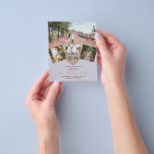 Rustic Wood gegraveerd Heart PHOTO COLLAGE Invitat Flyer (Hand)